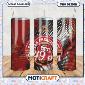 San Francisco 49ers tumbler design, stylish and functional drinkware