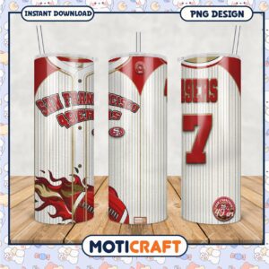 San Francisco 49ers tumbler design, perfect for game day drinks