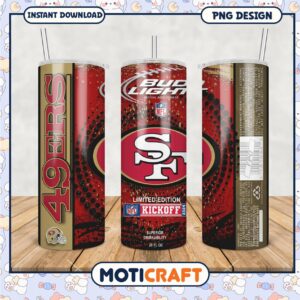 San Francisco 49ers tumbler design for NFL fans, limited edition style