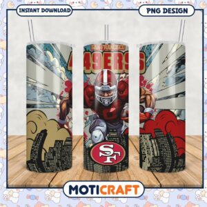 San Francisco 49ers tumbler design for fans, bold graphics and style