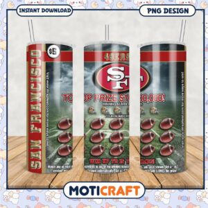 San Francisco 49ers Tumbler Cup, Win Up to 100000 Dollars Enjoy!