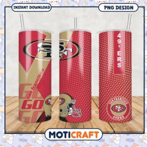 San Francisco 49ers tumbler cup, perfect for game day drinks