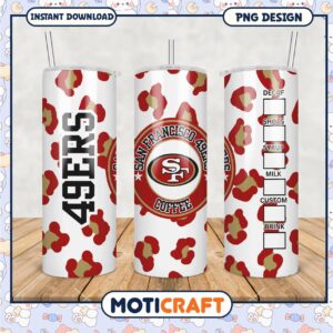 San Francisco 49ers tumbler cup, perfect for coffee lovers and fans