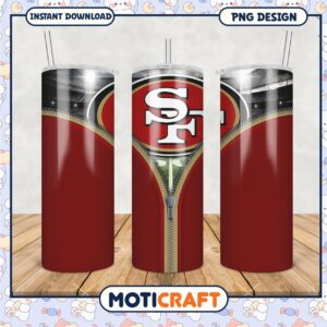 San Francisco 49ers Tumbler Cup Design, Perfect for Game Day Use
