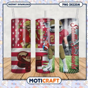 San Francisco 49ers themed tumbler, perfect for football fans