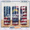 San Diego Chargers tumbler with American flag design, perfect gift for fans 1 San Diego Chargers tumbler with American flag design, perfect gift for fans
