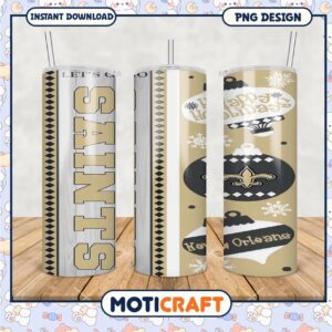 Saints tumbler design for New Orleans fans, perfect holiday gift
