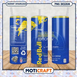 Red Bull Rams Edition Tumbler, Limited Edition Collectible Cup