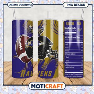 Ravens Fan Tumbler PNG for Game Day, Show Your Team Spirit Today