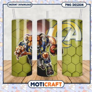 Rams themed tumbler designs, perfect for game day celebrations