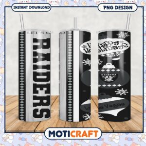 Raiders Tumbler Design for Holidays, Celebrate with Style Today