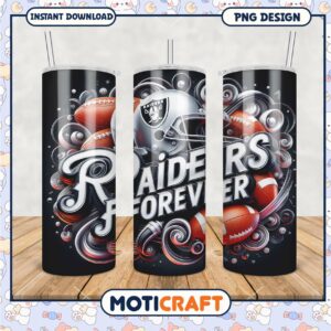 Raiders Forever Tumbler Design, Perfect Gift for Sports Fans