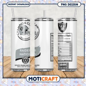 Raider Nation Tumbler with Sparkling Water, Perfect for Fans Everywhere