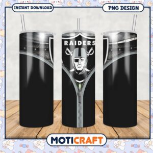 Raider themed tumbler, perfect for game day hydration needs