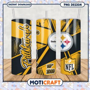 Pittsburgh Steelers Tumbler, Stylish and Functional Drinkware Gift