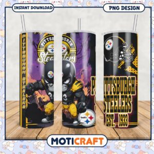 Pittsburgh Steelers Tumbler Set, Stylish Design for Fans and Collectors