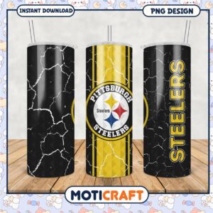 Pittsburgh Steelers tumbler PNG design for fans, stylish and durable