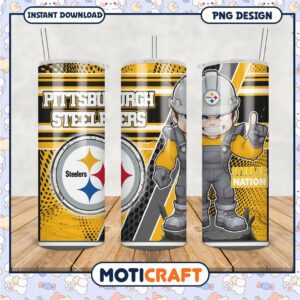 Pittsburgh Steelers tumbler design, support your team in style
