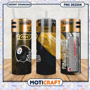 Pittsburgh Steelers tumbler design, perfect for sports fans everywhere