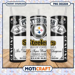 Pittsburgh Steelers Tumbler Design, Perfect for Fans and Collectors