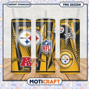 Pittsburgh Steelers tumbler design for fans, show your team spirit