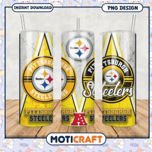 Pittsburgh Steelers tumbler design for fans, perfect for game day use