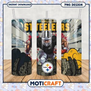 Pittsburgh Steelers tumbler design for fans, perfect for game day