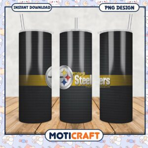 Pittsburgh Steelers tumbler cup design for fans, perfect for game day