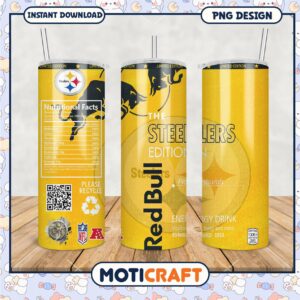 Pittsburgh Steelers Edition Tumblers, Limited Edition Energy Drink