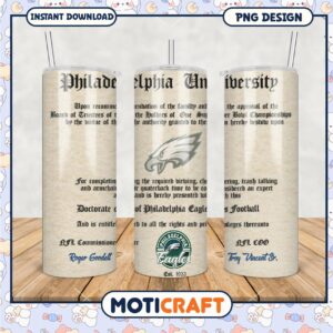 Philadelphia University Eagles Tumbler, Perfect for NFL Fans