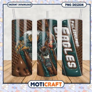 Philadelphia Eagles Tumbler, vibrant design for fans and collectors