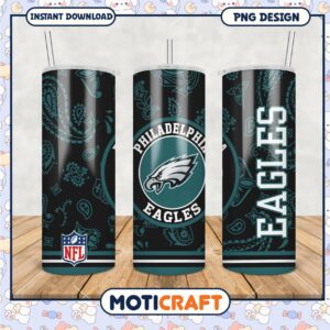 Philadelphia Eagles Tumbler PNG Design, Perfect for NFL Fans