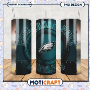 Philadelphia Eagles Tumbler PNG Design for Fans, Perfect Gift Idea