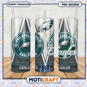 Philadelphia Eagles tumbler design, perfect for sports fans
