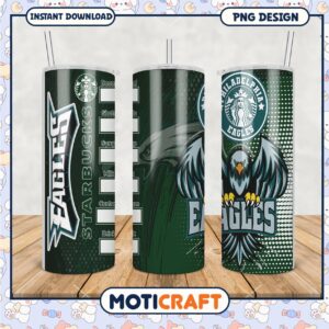 Philadelphia Eagles tumbler design, perfect for fans and collectors