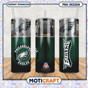 Philadelphia Eagles tumbler design for fans, perfect for game day hydration