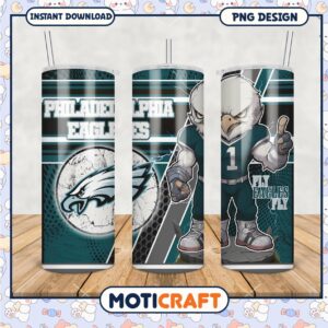 Philadelphia Eagles tumbler design for fans, perfect for game day