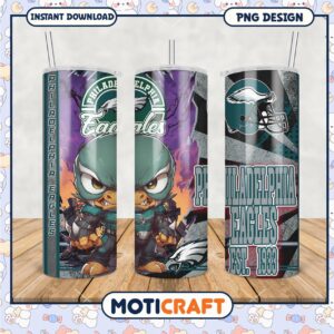 Philadelphia Eagles tumbler design featuring bold graphics, perfect for fans