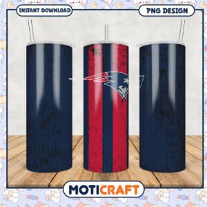 Patriots Inspired Tumbler PNG Design for Fans, Perfect for Gifts
