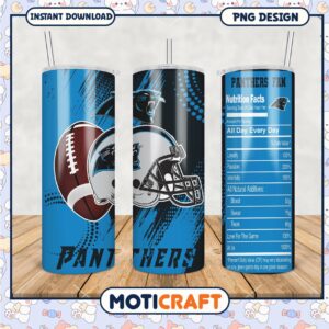 Panthers Fan Tumbler Design, Perfect for Game Day Enthusiasts