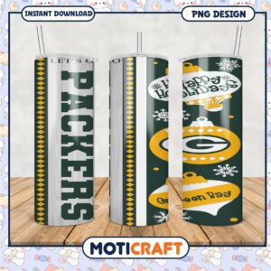 Packers Holiday Tumbler Design, Celebrate with Team Spirit