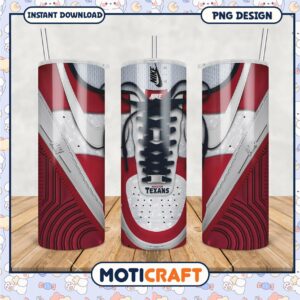 Nike Texans Tumbler Design, Stylish Drinkware for Fans