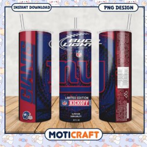NFL Giants Tumbler Cup, Limited Edition Kickoff Design 2024
