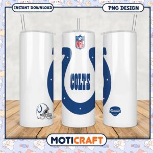NFL Colts Tumbler with Straw, Perfect for Game Day Use