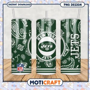 New York Jets tumbler, stylish design for NFL fans on the go
