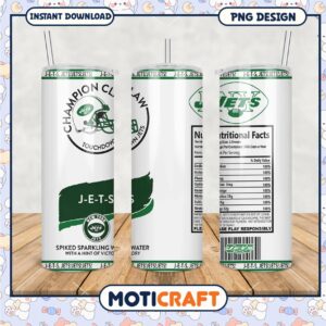 New York Jets tumbler, enjoy spiked sparkling water today