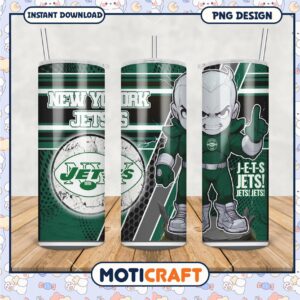 New York Jets tumbler design featuring team spirit, perfect gift idea