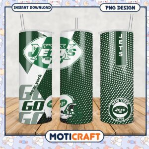 New York Jets tumbler cup design for fans, perfect for game day hydration