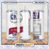 New York Giants tumbler with nutritional facts, perfect for fans