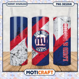 New York Giants tumbler with bold design, perfect for fans everywhere